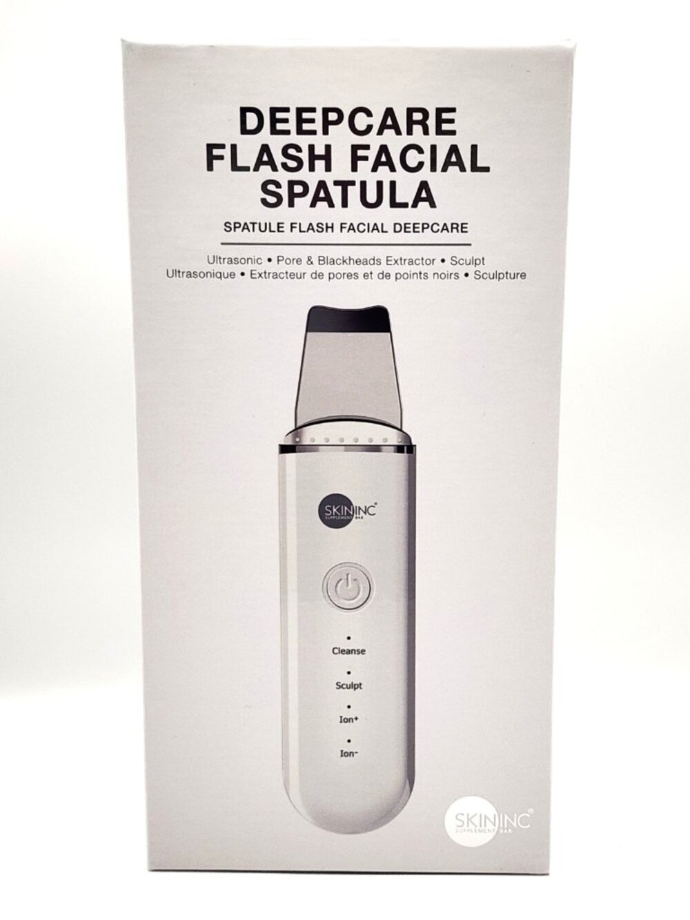 SKIN INC Deepcare Flash Facial Spatula Ultrasonic Pore Blackhead Extractor NIB